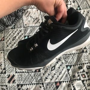 Black and white Nike sneakers
